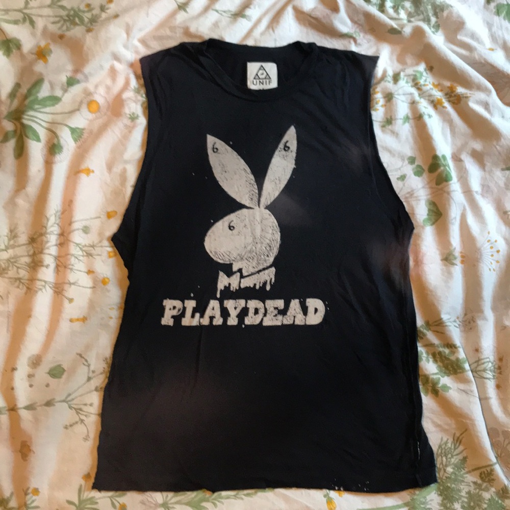 Unif “play dead” cut off tank top